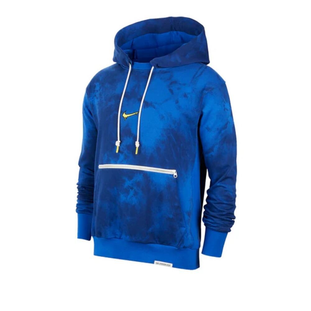 Nike Dri-Fit Hoodie Hardwood Graphic Print Tie-Dye Blue Size Large